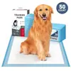 50 Unidades de Tapetes Higiênicos para Cachorro, 17,7" x 23,6" Tapetes Super Absorventes para Cachorro com 6 Camadas, Tapetes Higiênicos à Prova de Vazamento para Treinamento de Filhotes Secagem Rápida Descartáveis Tapetes para Bebê, Gato Coelho Tapetes Higiênicos para Pets