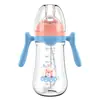 Biberón para Bebé Recién Nacido Taza con Popote para Beber Agua de Bebé Biberón de PP con Asa Biberón Antifugas Biberón de Leche