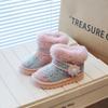 Botas de nieve para niñas 2023 Invierno nuevos zapatos para niños zapatos grandes de algodón con forro polar botas de invierno para niñas con piel integrada