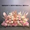 Nova decoração de casamento flor artificial de casamento teto flor artificial flor de plástico fileira de chão guia de flores arranjo de flores palco T