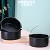 Molde portátil para pastel de acero al carbono de 6/7/8 pulgadas antiadherente redondo accesorios para freidora de aire cesta para pastel casera engrosada