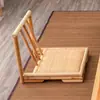 Cadeira Baixa Estilo Zen Japonês Bambu Rattan Cadeira Tatami Uso Doméstico Banquinho Baixo Cadeira de Varanda com Braços Cadeira com Encosto para Beber Chá
