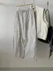 Pantalones de Trabajo Patchwork de Estilo Deconstruido Otoñal Fusión Versión Coreana Adelgazantes de Cintura Alta Pierna Ancha Pantalones Cimitarra para Mujer Dobladillo Enrollado Casual Largos