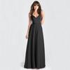 Ebay2026Wish Transfronteiriço Verão Europeu e Americano Popular Vestido Feminino Ajuste Slim Longo Cor Sólida Alça Espaguete