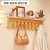 Perchero de pared con forma de tecla de piano de madera maciza, perchero de pared para dormitorio, recibidor o detrás de la puerta de entrada, perchero para abrigos y sombreros sin necesidad de taladrar