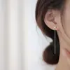 Aretes Largos con Borlas y Lazo, Femeninos, Juguetones, Lindos y Dulces, Aretes Estilo Princesa Fugitiva, Adelgazantes para Rostro Redondo