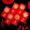 2026 Año del Caballo Sobre Rojo Mate Duro con Brillo Da Ji Da Li Paquete Lai See con Logo Estampado en Lámina Dorada Paquete de Dinero de la Suerte de Año Nuevo