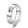 Joyería de moda transfronteriza Amazon Europa y Estados Unidos anillo creativo ins cruz religiosa acero de titanio al contado venta al por mayor