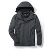Atacado peça única conjunto de duas peças outono e inverno para homens e mulheres Jaqueta de assalto destacável três em um para exterior para casais jaqueta fria de montanhismo