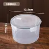 Caixa de Drenagem de Grau Alimentício para Uso Externo Doméstico Geladeira Armazenamento Refrigerado de Frutas e Verduras Caixa Plástica Redonda Selada