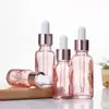 Botella de Esencia Rosa Cabeza de Goma Selladora Gotero Botella Esencia Embotellada Cosméticos de Viaje Botella Vacía Venta al por Mayor