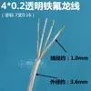 Cable de Alimentación Transparente de Hilo de Teflón de 2 y 3 Conductores con Cable de Acero Funda de Cable de Teflón de Alta Temperatura Cable para Lámpara de Araña