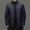 Chaqueta de Plumas Nueva para Hombres de Mediana Edad y Mayores con Forro Desmontable, Abrigo Cálido Casual de Negocios para Hombre para Papá