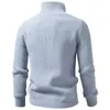 2026 Otoño Invierno Ropa de Punto Pulóver de Media Cremallera para Hombre Europeo y Americano Moda Juvenil Casual Capa Base
