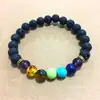 AliExpress venda quente universo galáxia Sistema Solar oito planetas pulseira estrela guardiã contas de pedra natural pulseira para mulheres