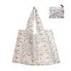 Bolsa de Compras Plegable, Nueva de Gran Capacidad, Bolsa Plegable Ecológica en Stock, Bolsa de Tote de Almacenamiento Plegable Portátil Impresa Creativa
