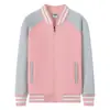 Chaqueta de Béisbol Deportiva al Aire Libre con Cremallera de Algodón Colorida de Marca de Moda, Chaqueta de Béisbol Hecha a Medida para Grupo de Trabajo Corporativo