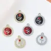 Acessórios de Liga Joias Pingente Redondo com Micro-Incrustação de Pérola Ramo de Rosa Brincos Elegantes Feitos à Mão Colar Acessórios DIY