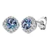 Pendientes de botón de Topacio natural de alta calidad diseño cuadrado geométrico pendientes de piedra Alexander para mujer plata de ley S925