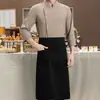 Botón Oculto de Letra Ropa de Trabajo de Chef de Catering para Hombre de Manga Larga Otoño e Invierno Ropa de Trabajo de Cocina de Hotel Restaurante Cantina
