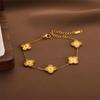 Pulsera de acero de titanio versátil para joyería transfronteriza europea y americana, pulsera coreana bohemia elegante de acero de titanio que no se decolora, joyería femenina