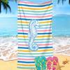 Mengqi Ropa de Hogar Toalla de Playa Estampado de León Toalla Cuadrada de Microfibra Toalla de Baño Absorbente Toalla de Secado Rápido Protector Solar