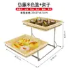 Cesta Creativa de Tres Niveles para Pan y Pasteles de Hotel, Vajilla para Restaurante con Tapa, Plato de Frutas para Buffet, Soporte de Exhibición Multinivel