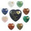 Adorno de Cristal Natural en Forma de Corazón con Texto en Inglés Grabado para Conmemorar a Papá, Accesorios de Decoración del Hogar Estilo Sencillo