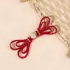 Botones de Rana Qipao Cola Larga Mariposa Cuentas Doradas Botones Estilo Chino Cuentas de Jade Botones con Borla Hecho a Mano Nuevo Estilo Chino Hanfu