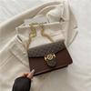 Estilo Chinês Moda Estampa Nova Bolsa de Ombro Estilo Chinês Feminina Tendência Corrente Versátil Aba Textura Casual Transversal Retro