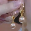 Pendientes de Borla de Perla Champagne Exquisitos Incrustados de Diamantes Estilo Vintage Coreano Sentido de Diseño de Nicho Mismo Estilo que Celebridad de Internet Joyería para Orejas Versátil