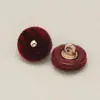Botones de Resina de Terciopelo para Trajes Tang y Hanfu, Botones Metálicos para Suéteres y Abrigos, Botones Decorativos Redondos Cosidos a Mano, Disponibles en 20 Colores