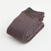 Leggings cálidos para niña 2026, nuevos para invierno, con forro polar y pie cubierto, color liso, raya vertical, medias gruesas para niños