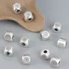 Acessórios de prata esterlina 990 pé de prata contas irregulares de barril antigo acessórios retrô 3D prata dura fosca materiais DIY feitos à mão