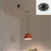 Lustre de sala de jantar laranja estilo nórdico de meados do século, mesa de jantar laranja estilo japonês criativa, luminária pendente Bauhaus para sala de jantar