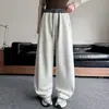 Pantalones deportivos anchos y holgados de moda para niñas grandes, pantalones casuales de tiro alto para adolescentes, pantalones rectos estilo americano para estudiantes de secundaria