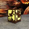 Fabricante de Suportes de Velas de Madeira Personalizados de Bruxa de Halloween Horror Lanternas Luminárias Noturnas Cortadas a Laser Enfeites Decorativos