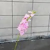 Flores Artificiais Delphinium Novo Estilo para Decoração de Casa e Casamento, Enfeites de Flores Artificiais, Arte Floral de Luxo Leve, Adereços Fotográficos Violeta