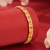 Pulseira de Prata Esterlina S9999 com Flores de Esmalte Dourado para Mulheres, Pulseira de Prata Pura, Estilo Antigo, Nova Chinoiserie, Presente para Amante