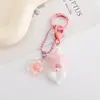 Llavero Creativo con Gradiente en Forma de Corazón Estilo Minimalista Coreano Ins Colgante para Auriculares Unisex Accesorio para Bolso Coche