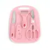 Cuchillo de fruta portátil de acero inoxidable traje de cuchillos de cocina de cuatro piezas cuchillo tijeras fruta melón Rallador tabla de cortar combinación de herramientas