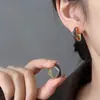 Pendientes Retro Marrón Maillard para Mujer Nuevos Pendientes de Otoño e Invierno Lujo Ligero Temperamento Pendientes de Gama Alta Pendientes de Estilo Étnico