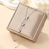Venta Caliente Transfronteriza Collar de Acero de Titanio Mariposa para Mujer Micro-incrustado Diamante Completo Exquisito Lujo Ligero Cadena Clavícula con Incrustaciones de Diamantes Joyería