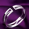 Lin FA joyería de plata plata de ley s999 pulsera de plata para mujer música de baile pulsera ancha de moda estilo coreano para mujer más vendida