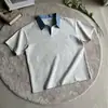 Cuello de Camisa Azul con Polo de Manga Corta Falso de Dos Piezas para Hombre, Estilo Universitario Retro Americano de Verano, Holgado de Media Manga