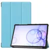 Adecuado para S6 plano cubierta protectora TAB S6 10.5 T860 soporte de tres pliegues funda de cuero de color sólido sueño inteligente