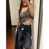Jeans Azules Vintage de Pierna Ancha para Mujer, Nuevo Estilo Primavera 2026, Tallas Grandes para Figuras Curvilíneas, Cintura Alta, Adelgazantes, Pantalones Bootcut