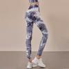 Pantalones de yoga nuevos transfronterizos teñido anudado pantalones deportivos especiales pantalones cortos pantalones de yoga running fitness ajustados ropa de yoga
