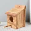Nido de Pájaro de Madera Caja de Cría de Loro de Madera Jaula para Pájaros para Exteriores Interiores Fábrica Directa Manualidades DIY Caja Pequeña de Madera