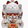 Le Meow Cerâmica Pintada Forno Yakushi Japonês Genuíno Ornamentos Gato da Sorte Cofre Gato